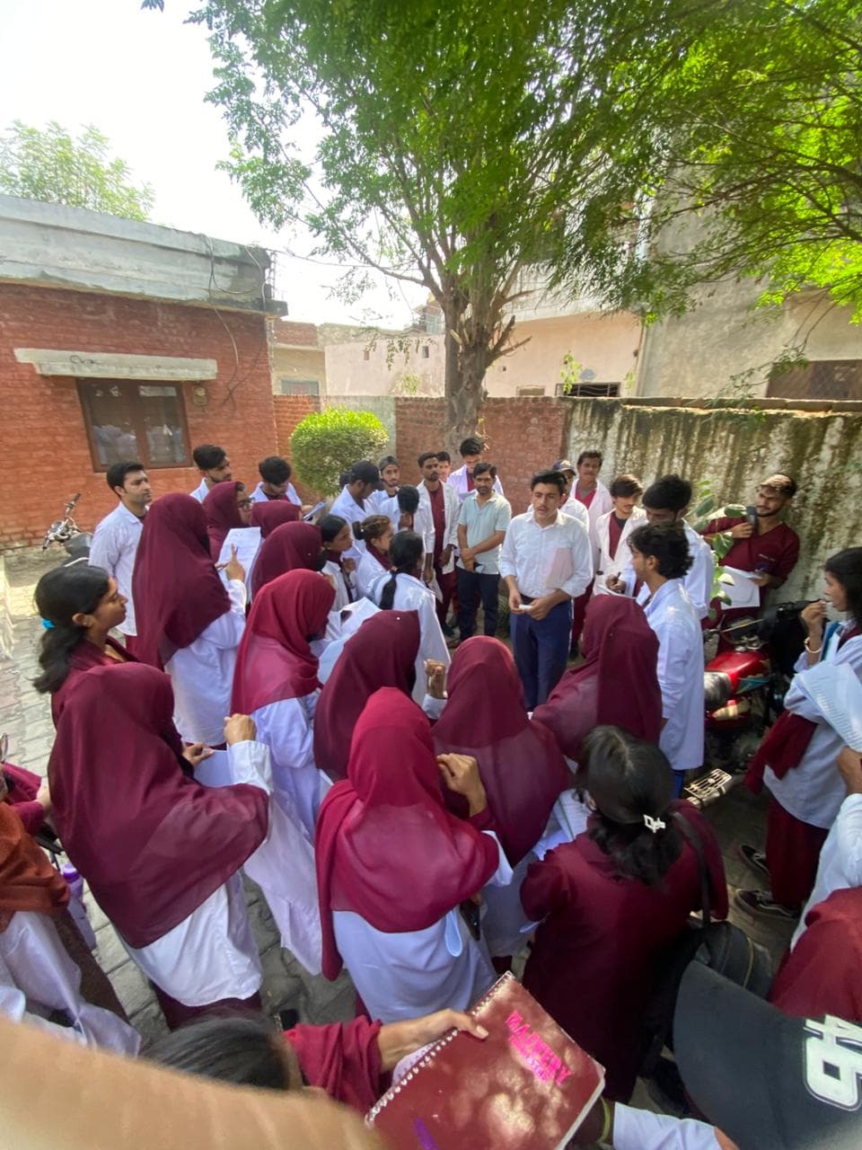 Healthcare professionals in discussion
